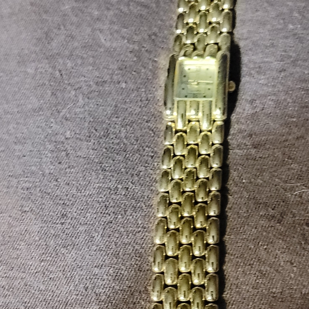 PAUL SEBASTIAN PS INC GOLD WOVEN ANALOG BRACELET WATCH